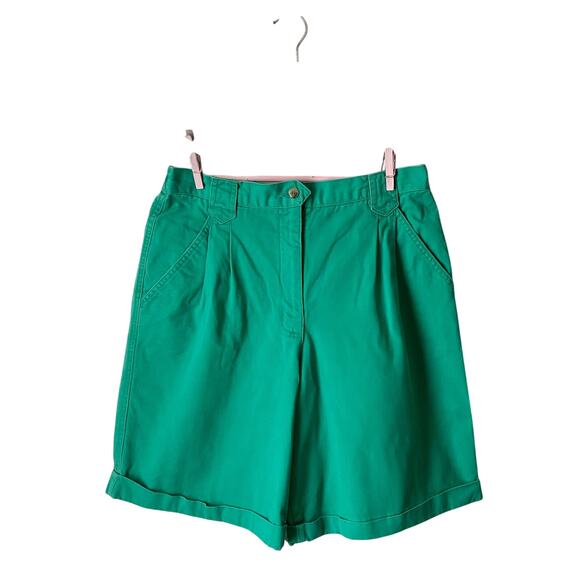 Vintage Woolrich High-Waisted Jade Green Shorts - Picture 1 of 7